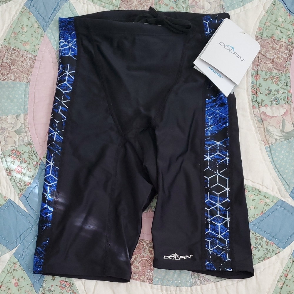 Dolfin Men's Black and Blue Swim Jammers